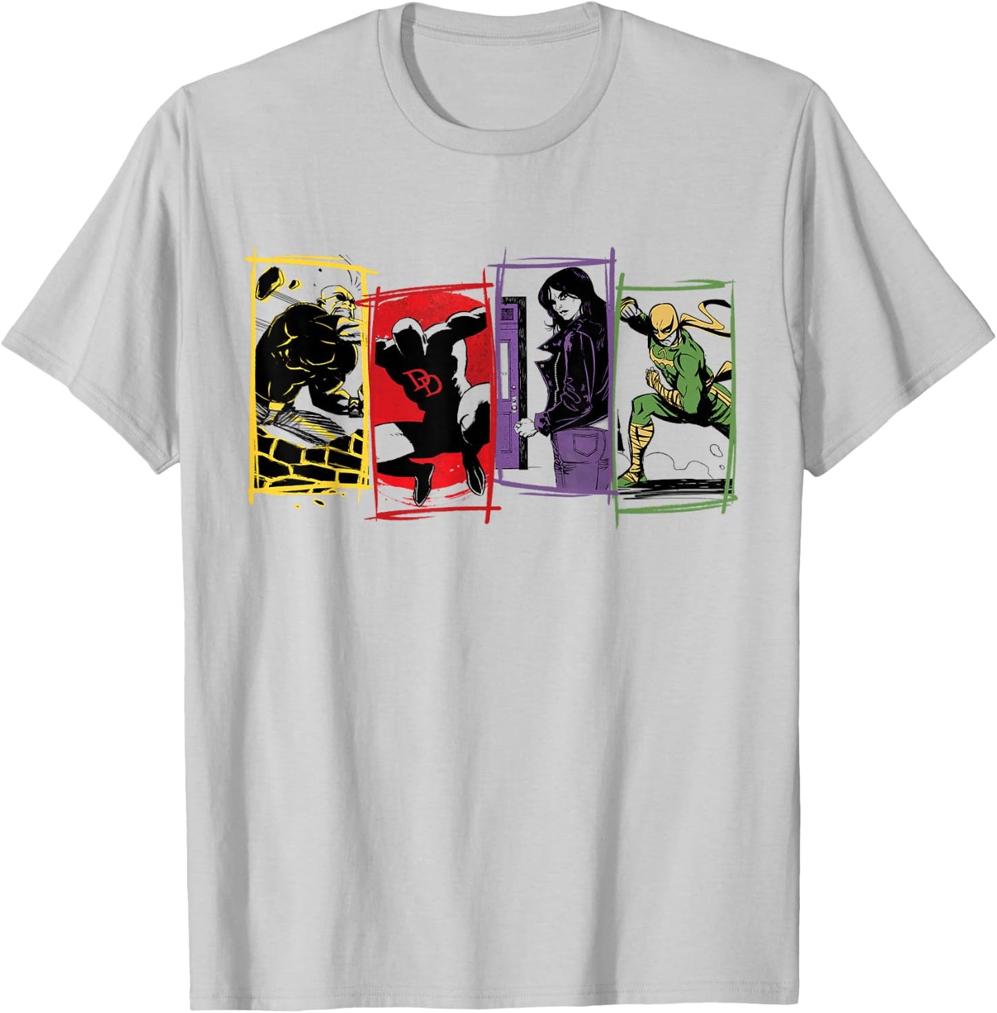 Marvel The Defenders Super Hero Team T-Shirt - T-Shirt | Ash