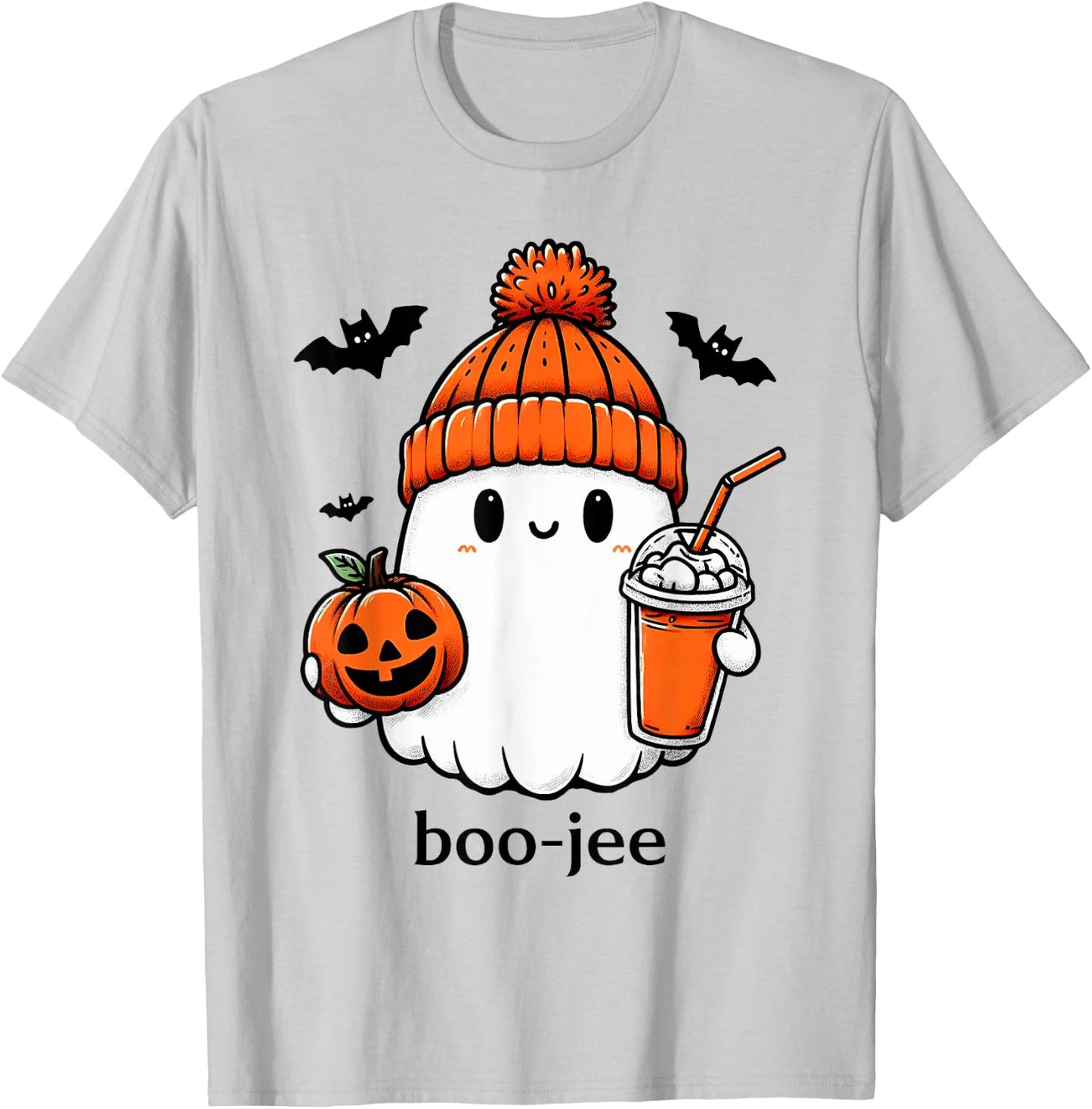 Cute Ghost Bougie Ghost Boo-Jee Halloween T-Shirt - T-Shirt | Ash