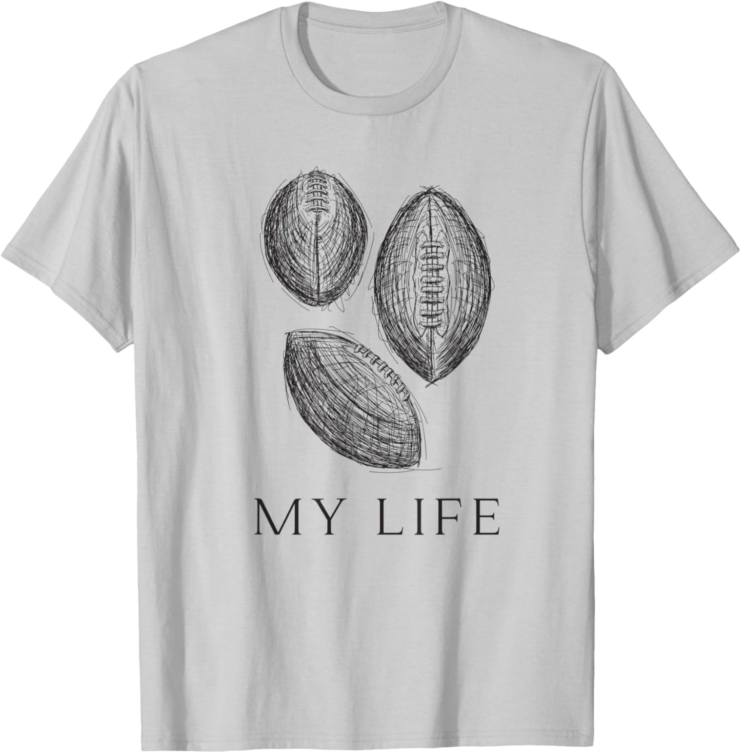 My Life Football T-Shirt - T-Shirt | Ash