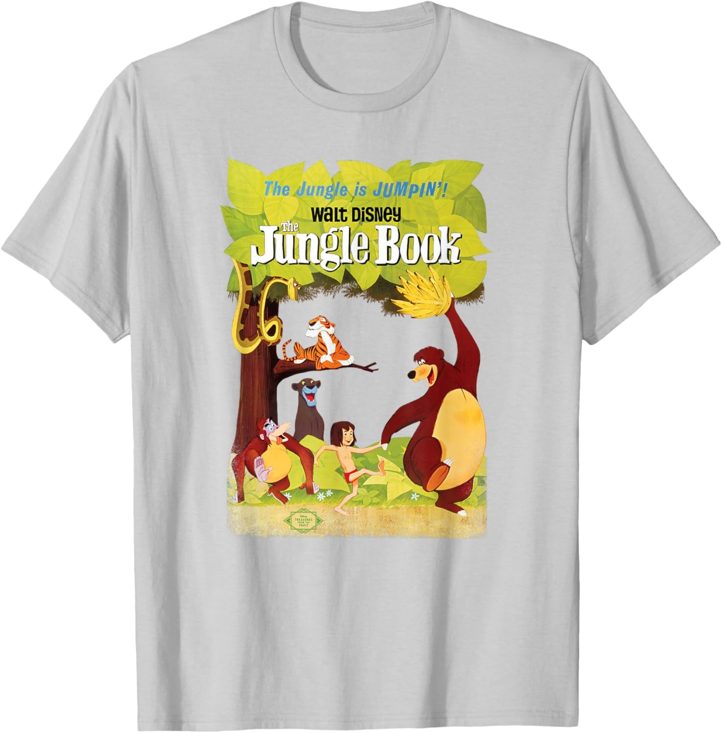 Disney The Jungle Book Retro Movie Poster T-Shirt - T-Shirt | Ash