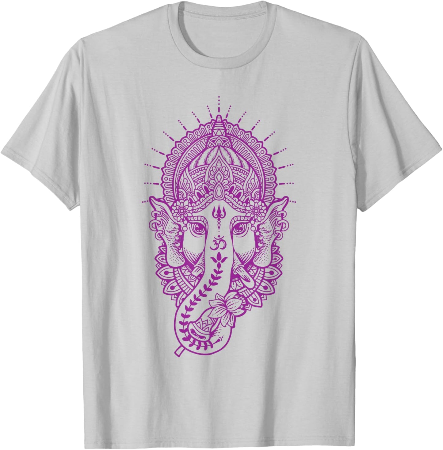 Ganesh Symbol Yoga Hindu Men Women Meditation T-Shirt - T-Shirt | Ash