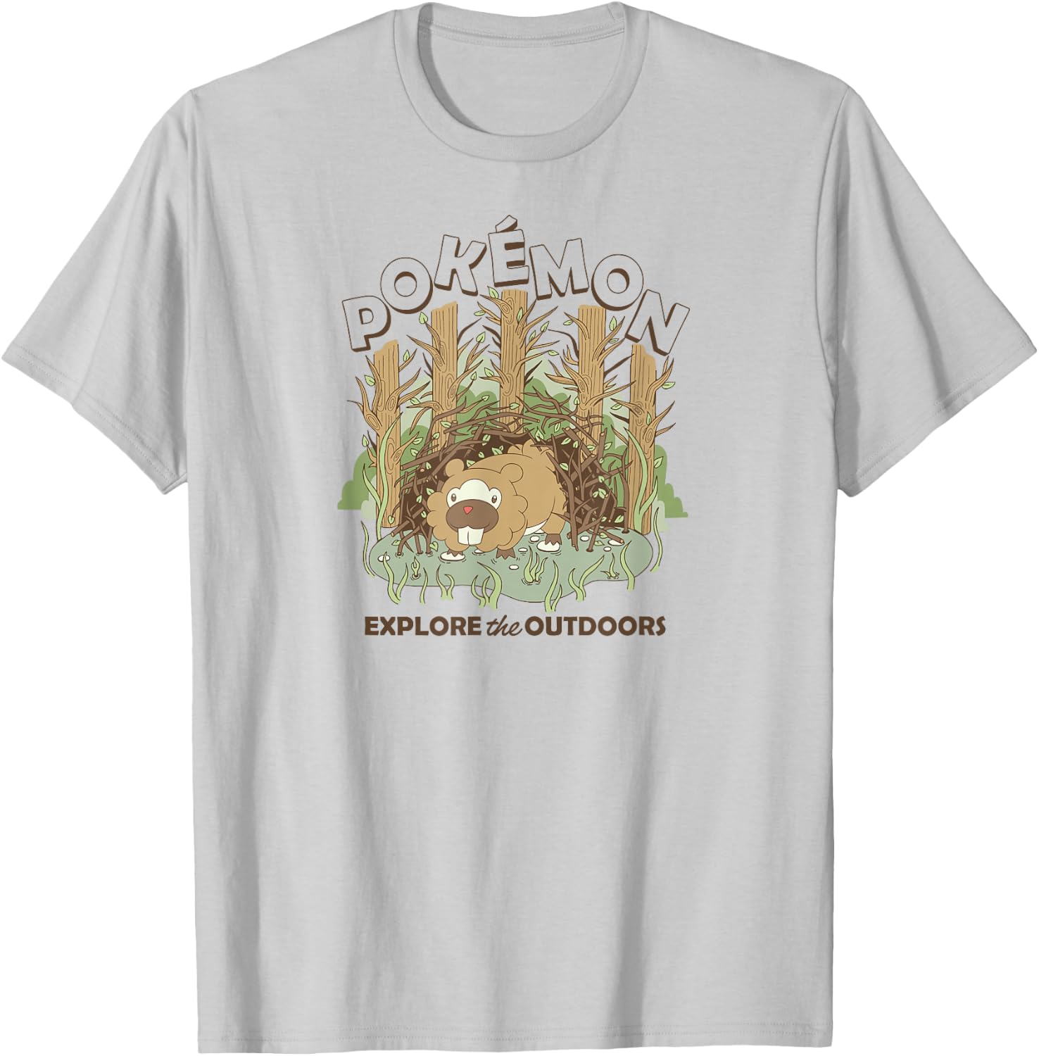 Pokémon - Bidoof Nature Explore the Outdoors Generation IV T-Shirt - T-Shirt | Ash
