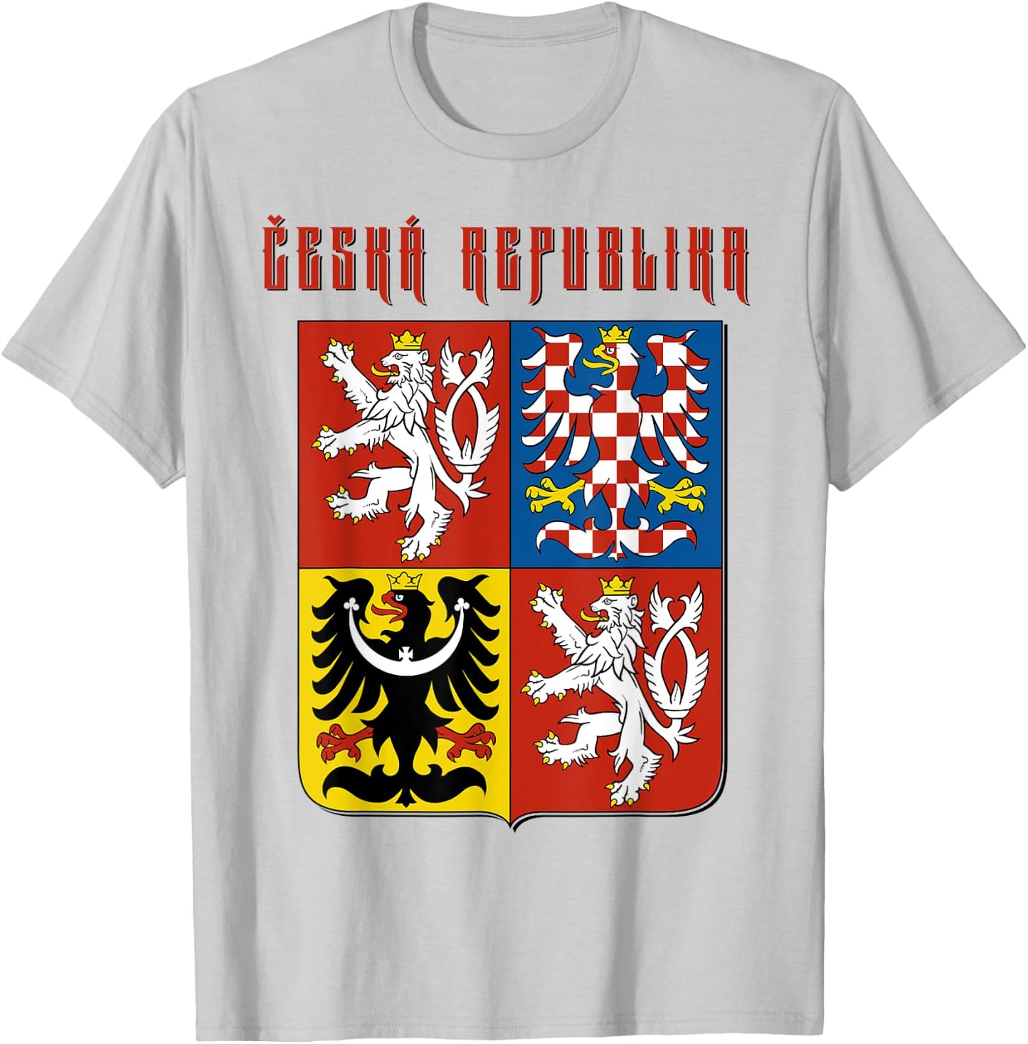Ceská republika, Cesko, ceská vlajka Czech Patriotic Emblem Women Kids Men T-Shirt - T-Shirt | Ash