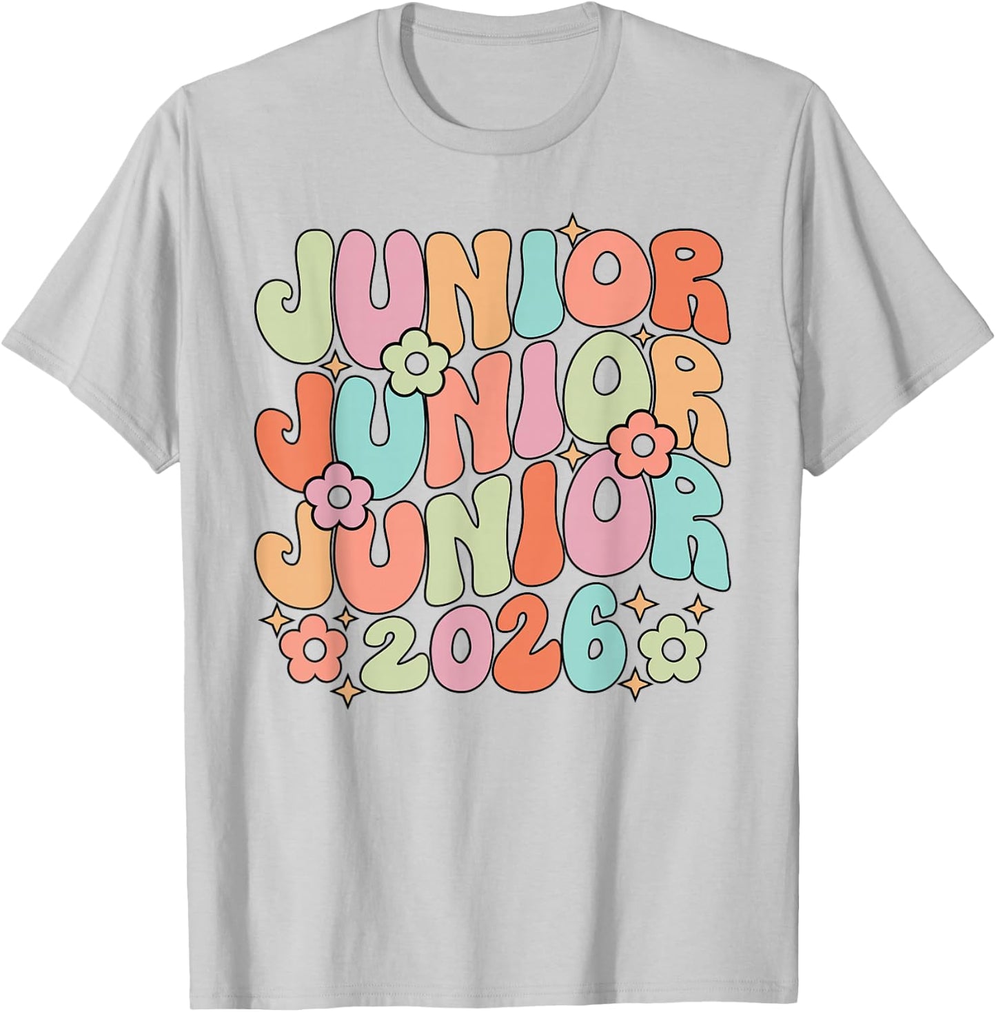Groovy Junior 2026 Graduation Class Of 2026 Junior T-Shirt - T-Shirt | Ash