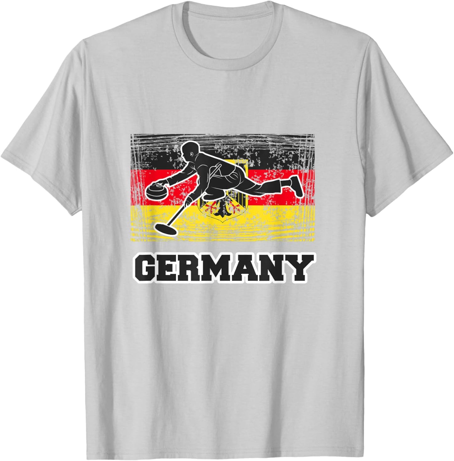 Germany Curling Team flag T-Shirt - T-Shirt | Ash