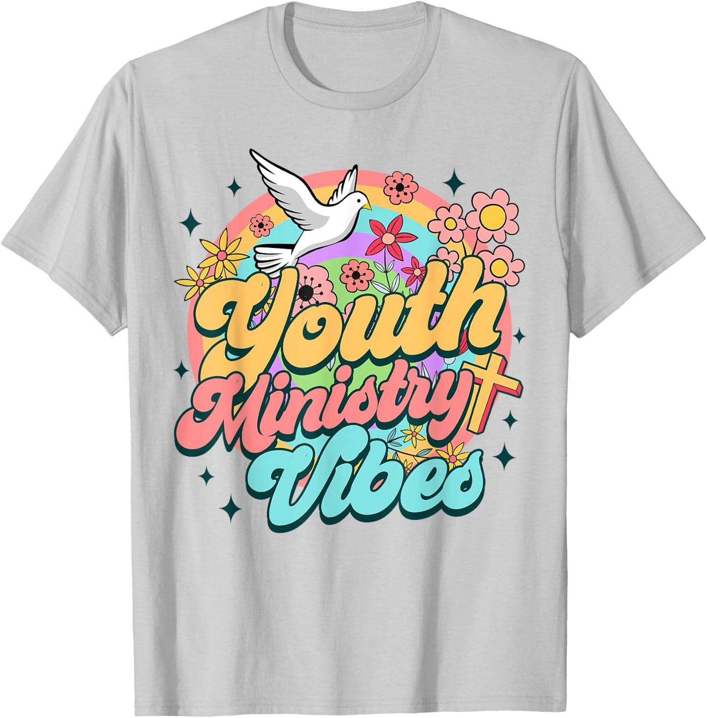Christian Faith Religious Youth Pastor Youth Ministry Vibes T-Shirt - T-Shirt | Ash