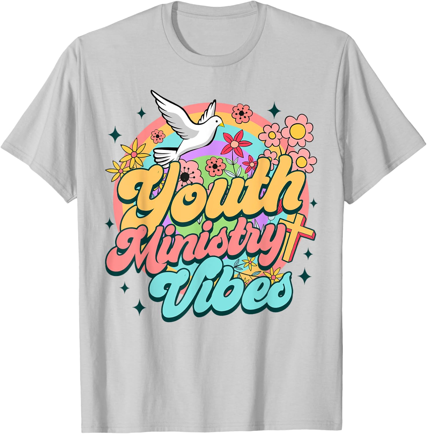 Christian Faith Religious Youth Pastor Youth Ministry Vibes T-Shirt - T-Shirt | Ash