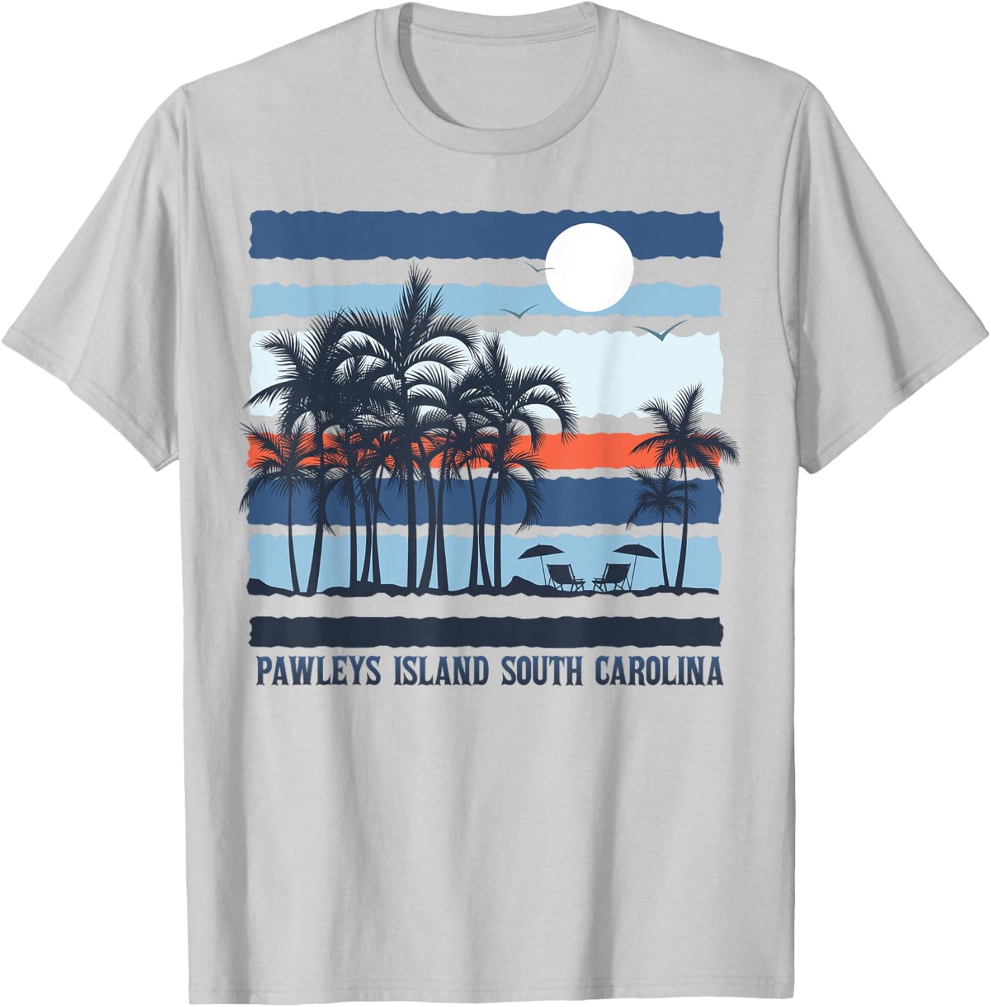 Pawleys Island South Carolina Summer 80s Beach Souvenirs Men Women Kids T-Shirt - T-Shirt | Ash