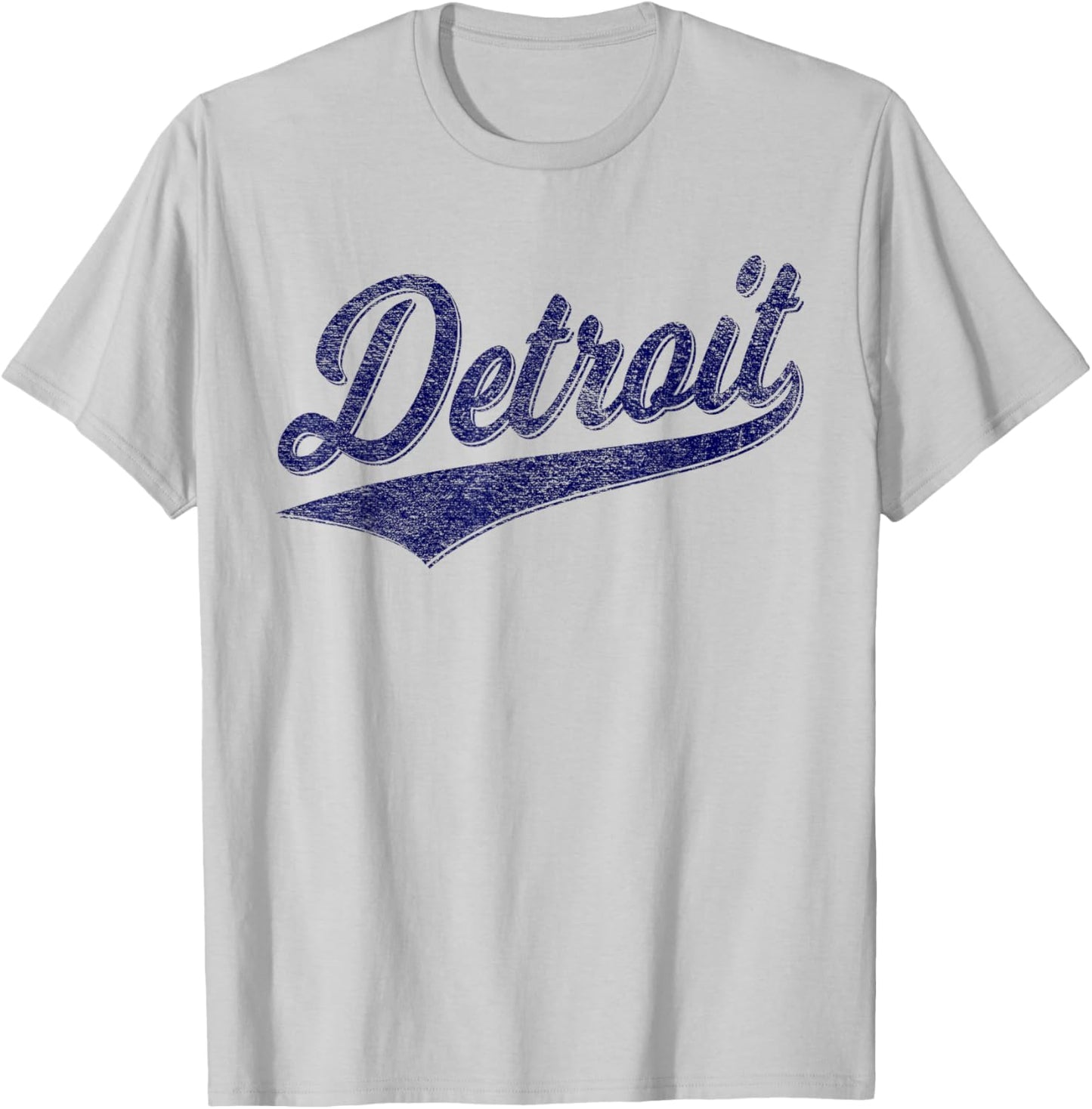 Detroit Varsity Script Classic Sports Jersey Style T-Shirt - T-Shirt | Ash