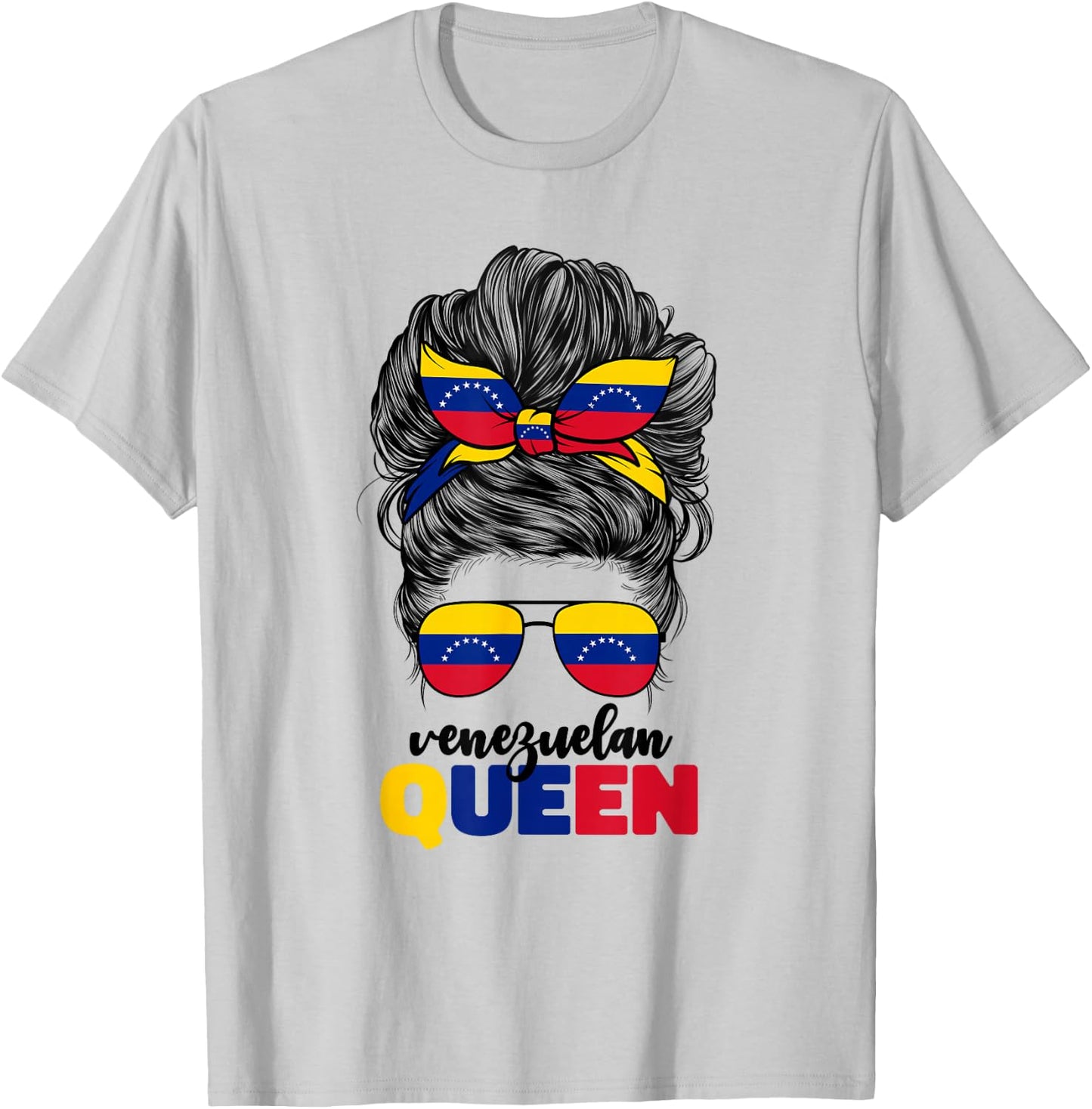 Venezuelan Queen Girls Venezuela Flag Venezolana T-Shirt - T-Shirt | Ash