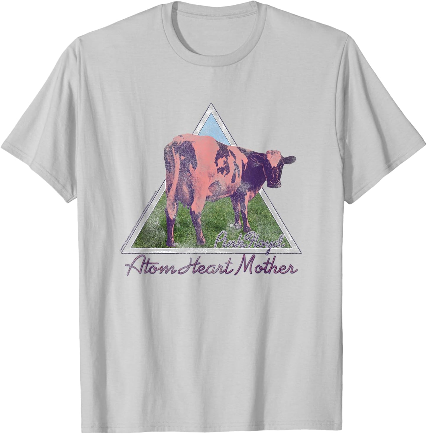 Pink Floyd Atom Mother Heart Pyramid T-Shirt - T-Shirt | Ash