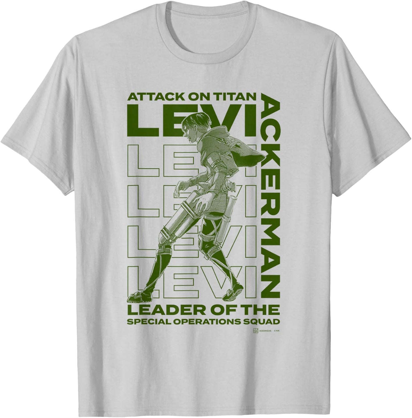 Attack on Titan The Captain Levi Ackerman Epic Big Portrait T-Shirt - T-Shirt | Ash