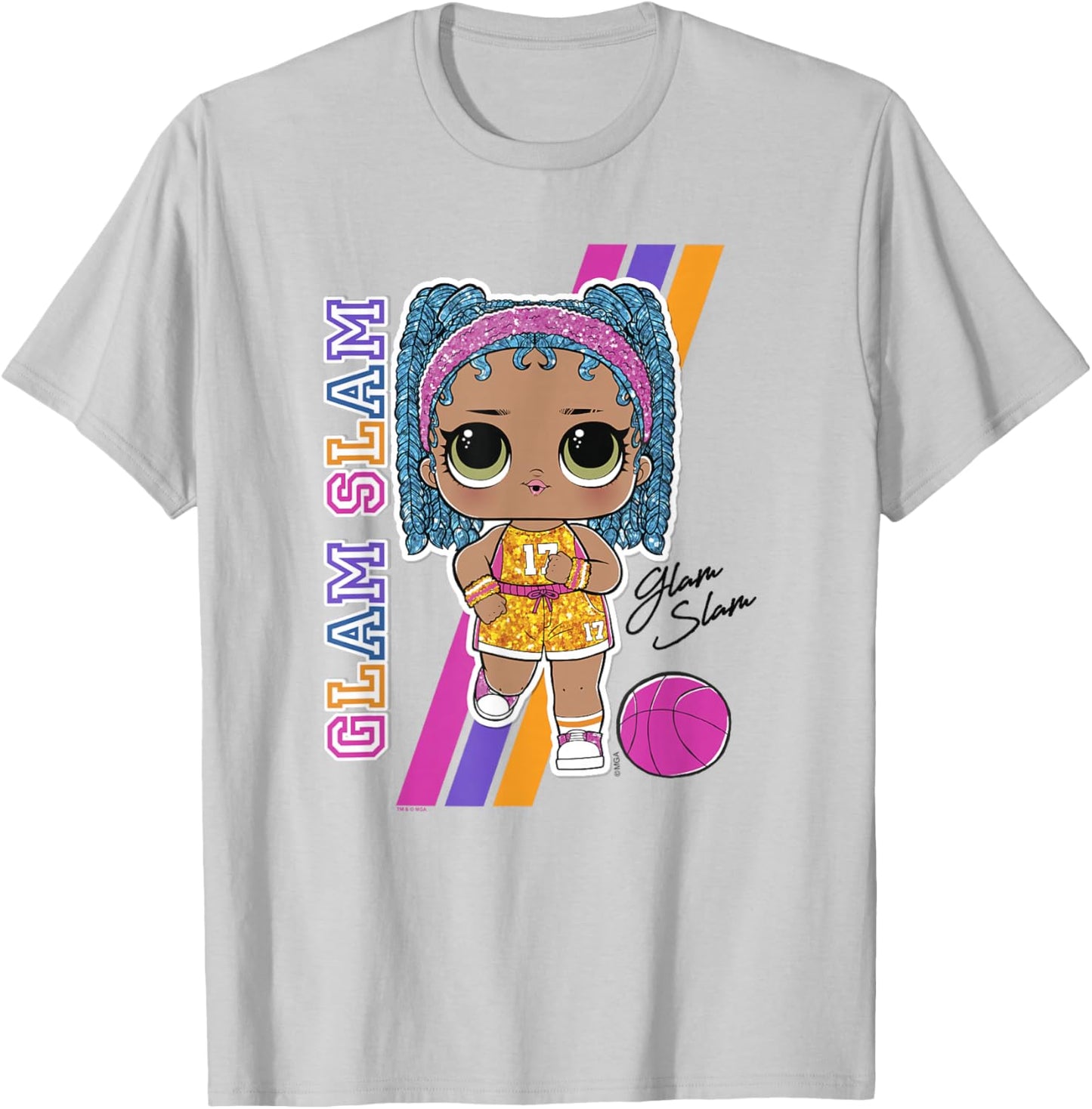 LOL Surprise Glam Slam Basketball Poster T-Shirt - T-Shirt | Ash