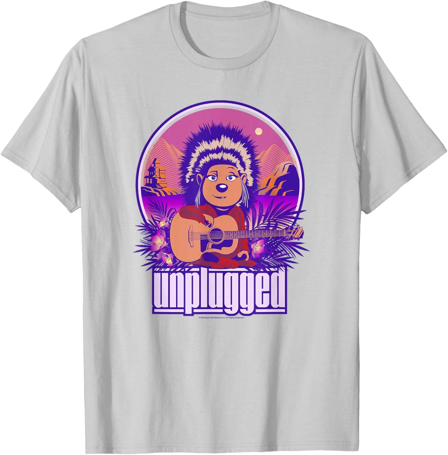 Sing 2 Ash Unplugged Retro Poster T-Shirt - T-Shirt | Ash