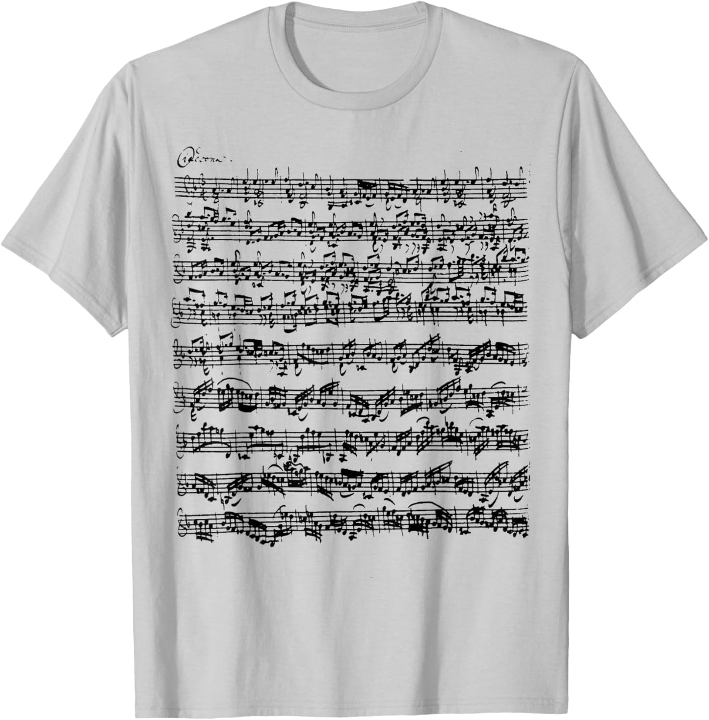 Partita Ciaconna Violin Bach Chaconne T-Shirt - T-Shirt | Ash