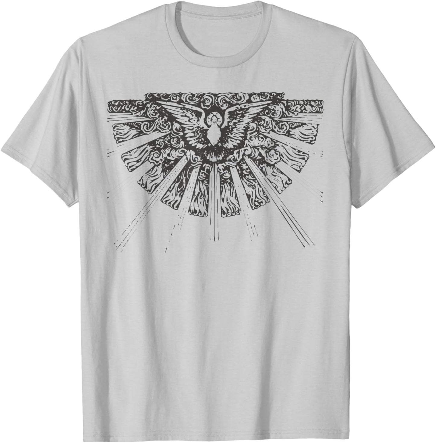 Filled with the Holy Spirit Pentecost Sunday Fire Flame T-Shirt - T-Shirt | Ash