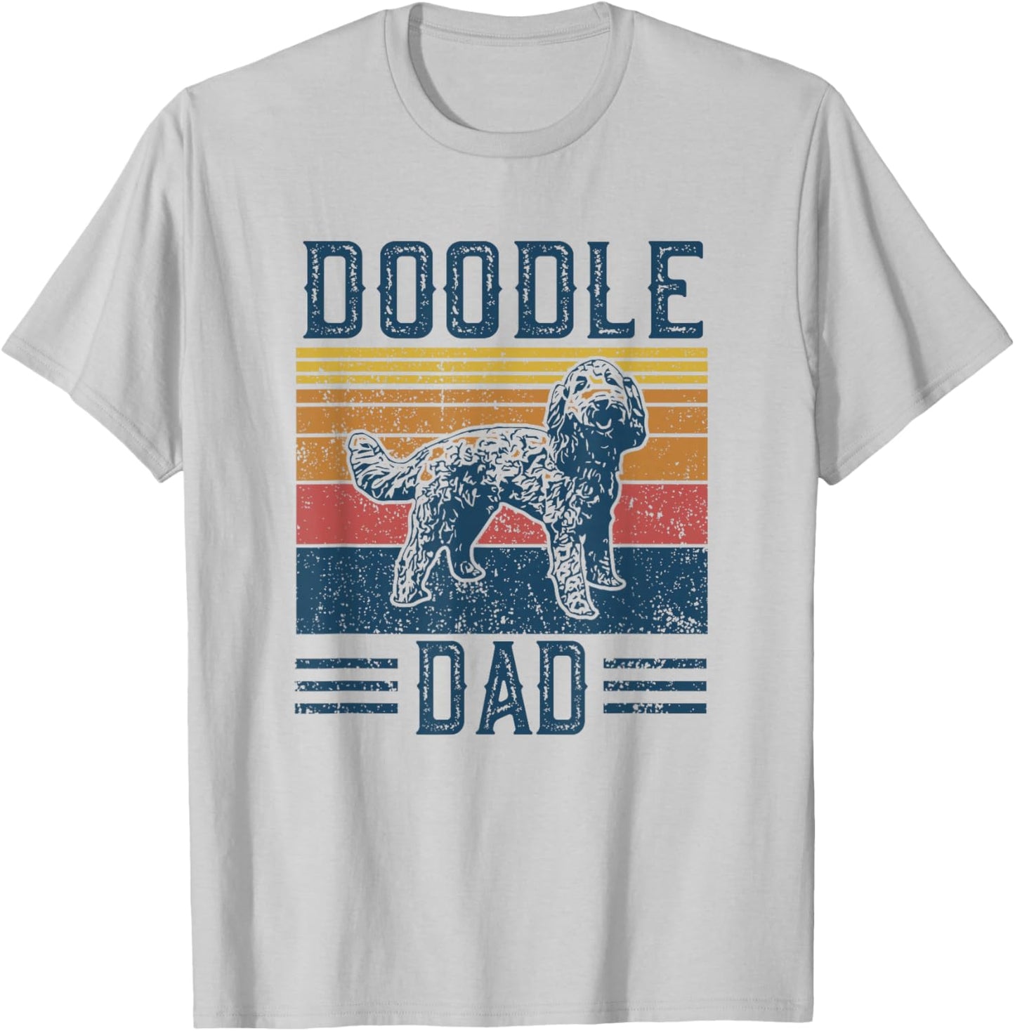 Funny Vintage Doodle Dad - Aussie Doodle & Goldendoodle T-Shirt - T-Shirt | Ash