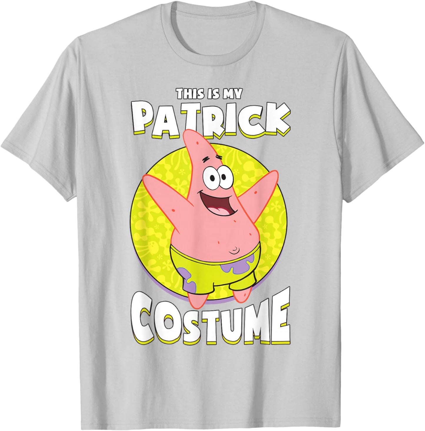 Spongebob Squarepants Halloween This is My Patrick Costume T-Shirt - T-Shirt | Ash