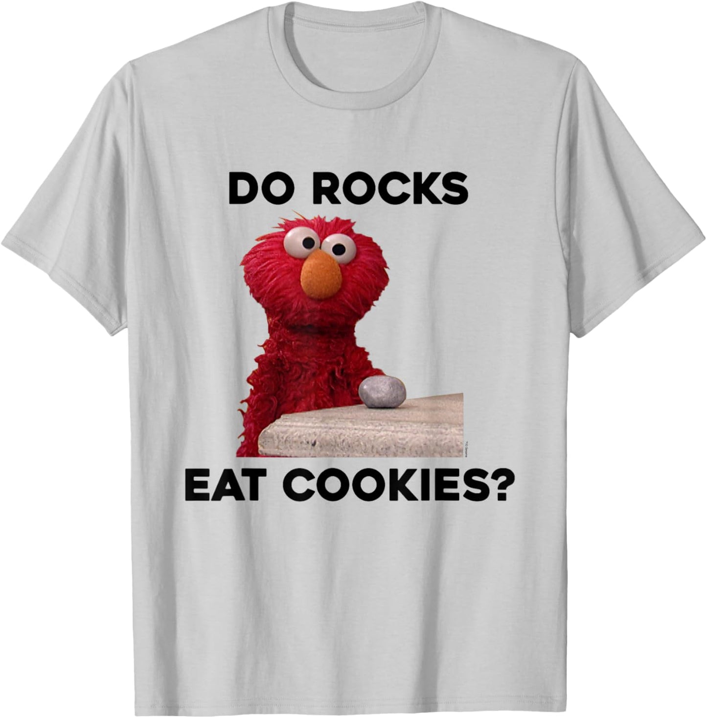 Sesame Street Elmo Do Rocks Eat Cookies? T-Shirt - T-Shirt | Ash