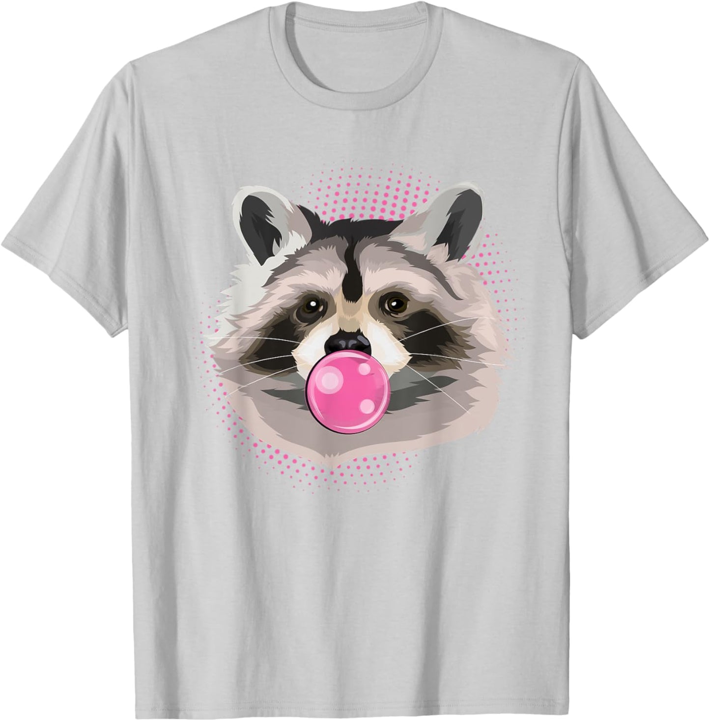 Funny Trash Panda Bubble Gum Animal Pink Bubblegum Raccoon T-Shirt - T-Shirt | Ash