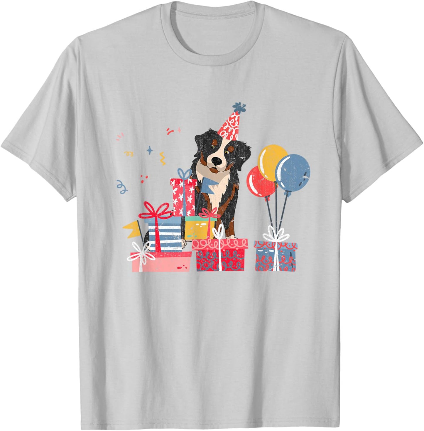 Dog Animal Lover Pet Kids Birthday Party Bernese Mountain T-Shirt - T-Shirt | Ash
