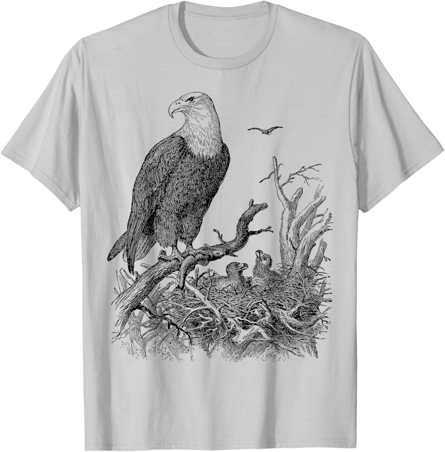 Bald Eagle Nest Baby Bird Watching Group T-Shirt - T-Shirt | Ash