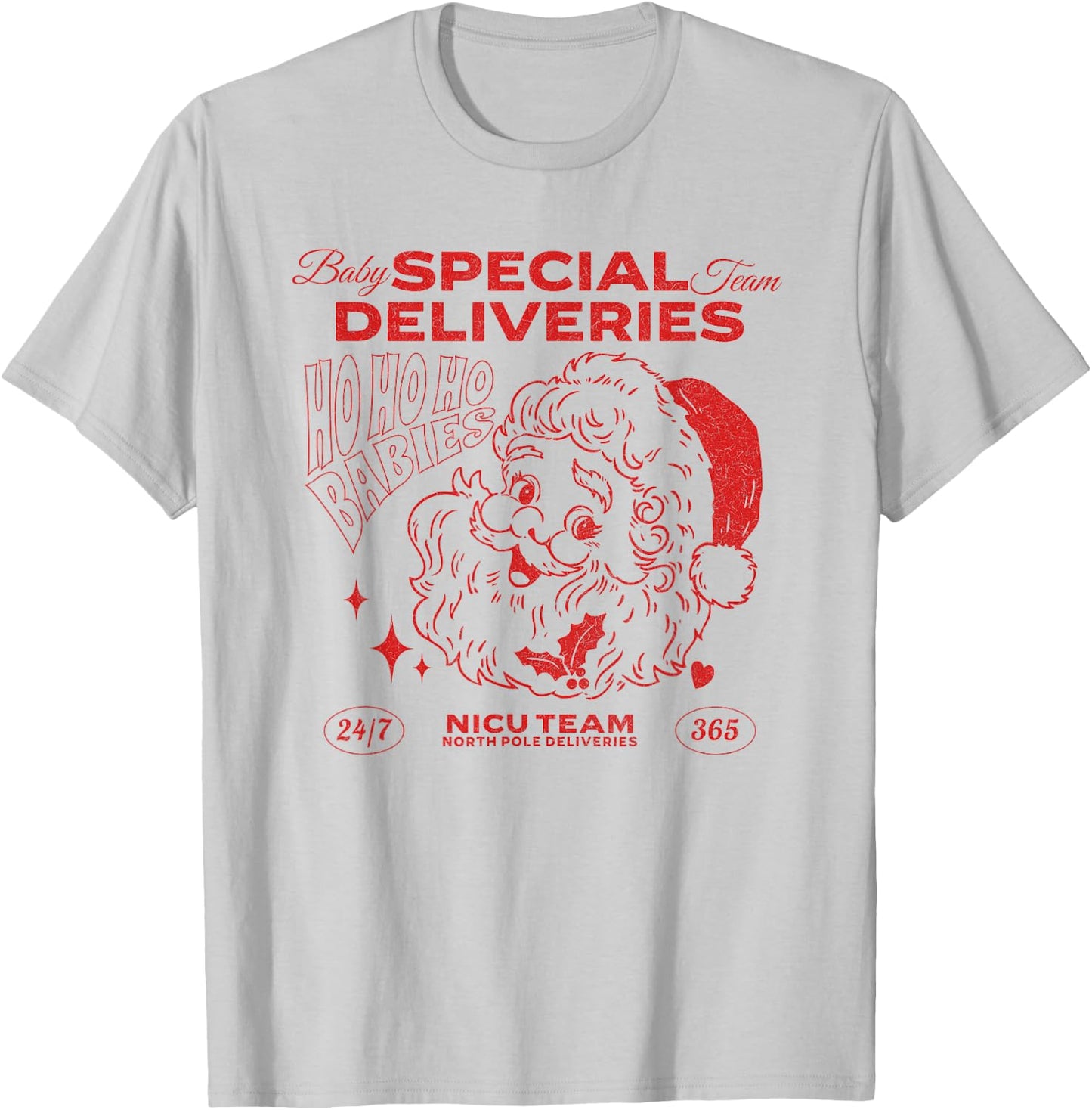 Special Deliveries, NICU Christmas T-Shirt - T-Shirt | Ash