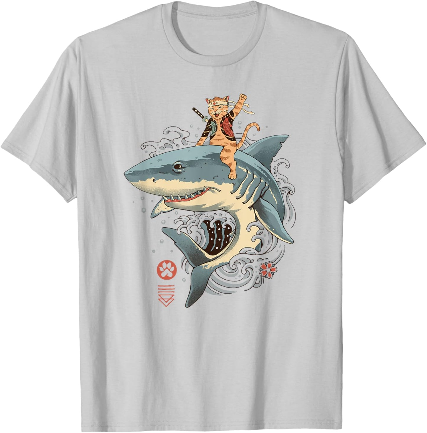 Cat Shark T-Shirt - T-Shirt | Ash