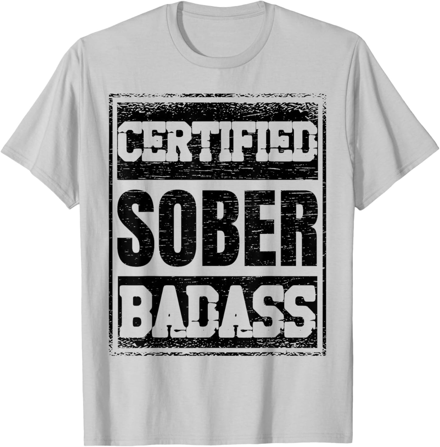 Sober I Sobriety Wine AA Anonymous Drinking Party T-Shirt - T-Shirt | Ash