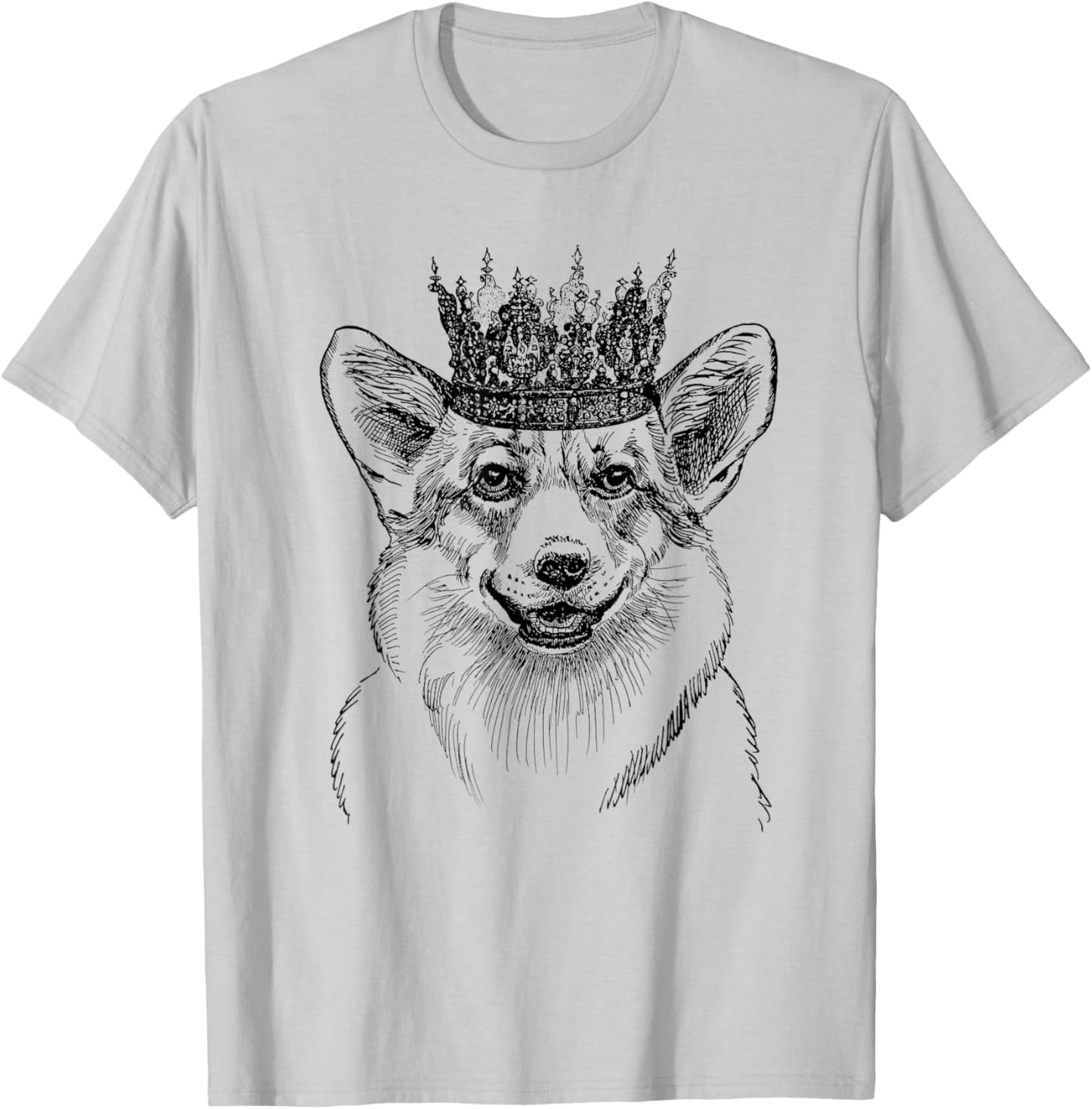 British Corgi Dog Queen Crown Queens Platinum Jubilee Women T-Shirt - T-Shirt | Ash