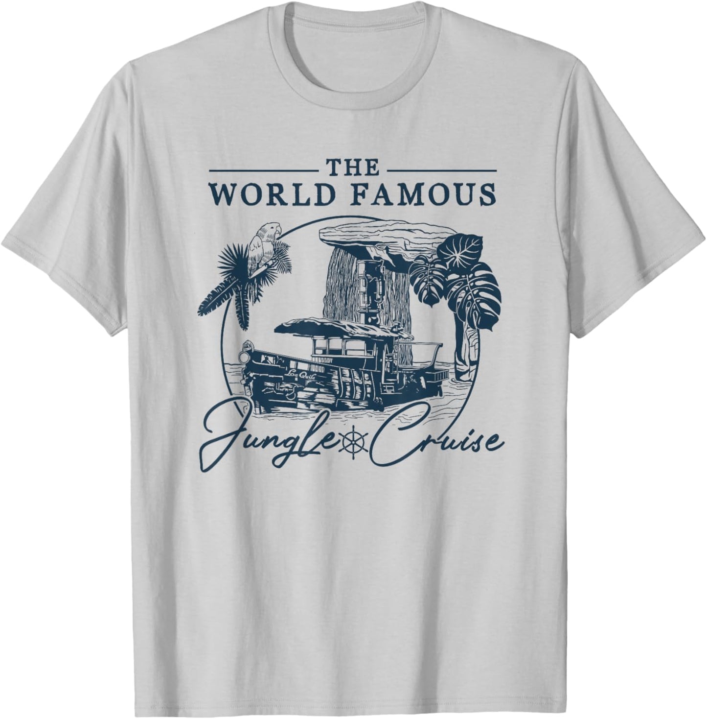 Disney Jungle Cruise World Famous V2 Small T-Shirt - T-Shirt | Ash