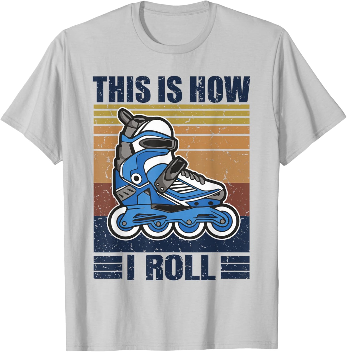 This Is How I Roll Inline Skates Retro T-Shirt - T-Shirt | Ash