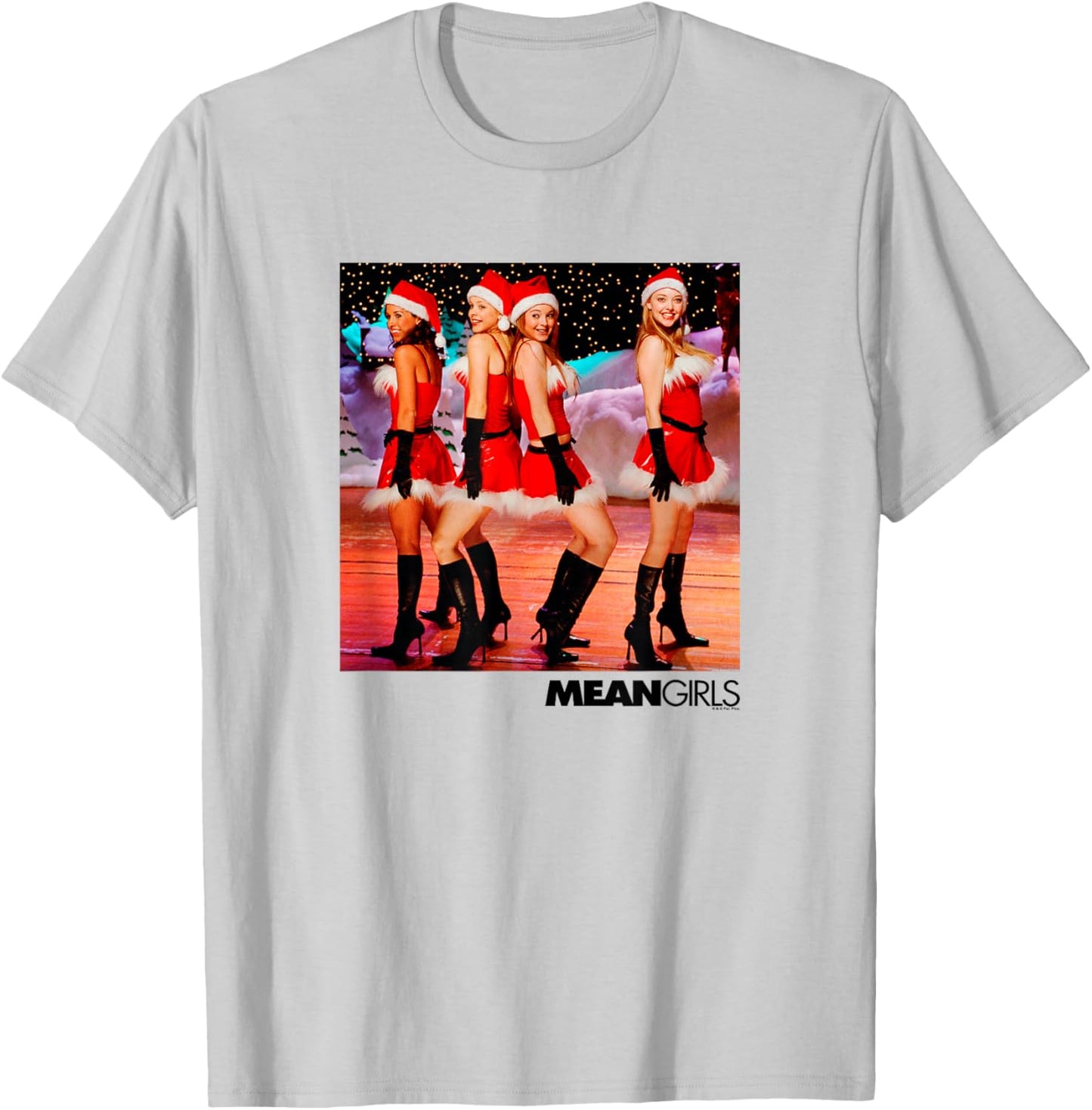 Mean Girls - Regina Gretchen Karen Christmas Santa Dance T-Shirt - T-Shirt | Ash
