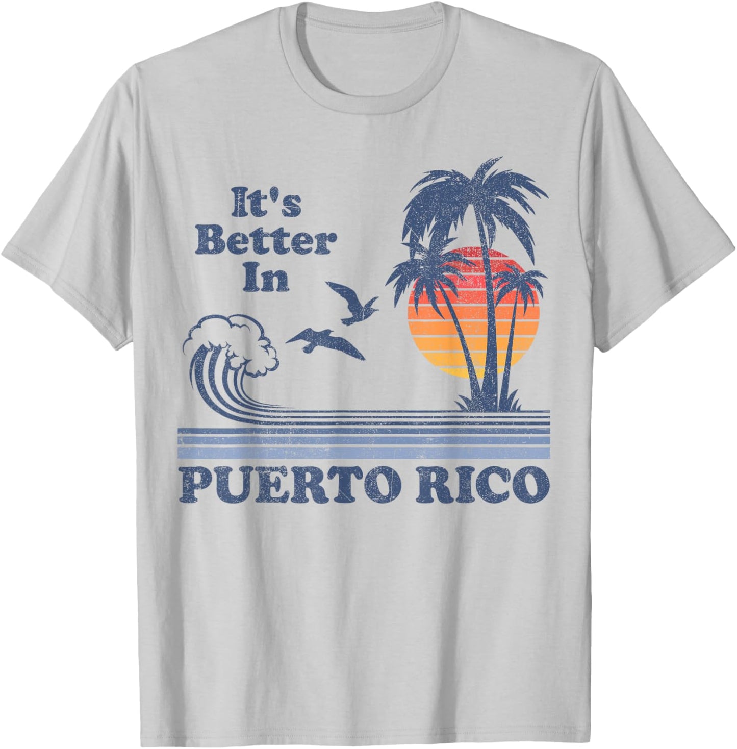 It's Better In Puerto Rico Beach Retro Vintage 80's 70's Women Kids T-Shirt - T-Shirt | Ash