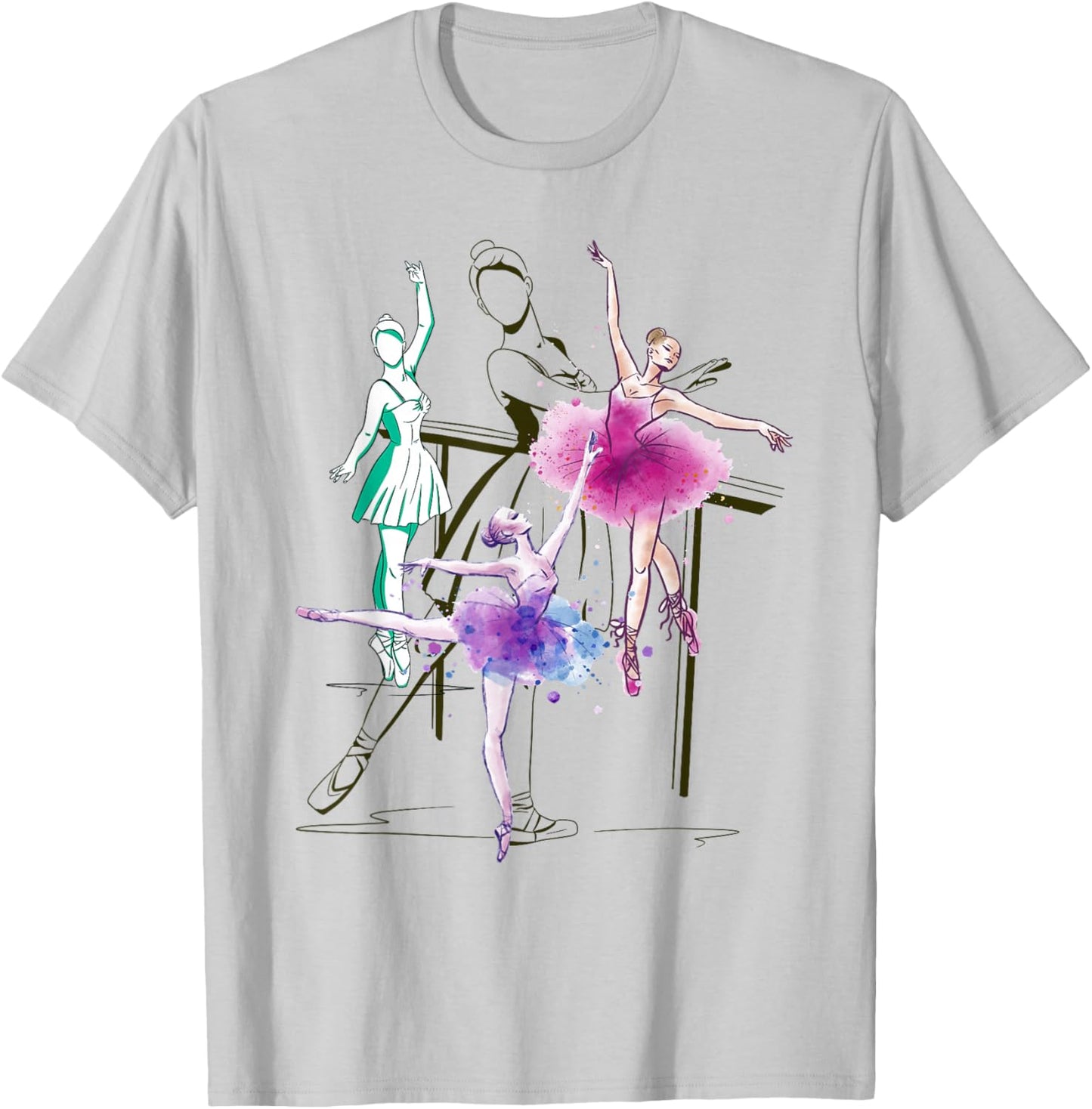 En Pointe Dancer Girls Women Ballerina Dance Ballet T-Shirt - T-Shirt | Ash