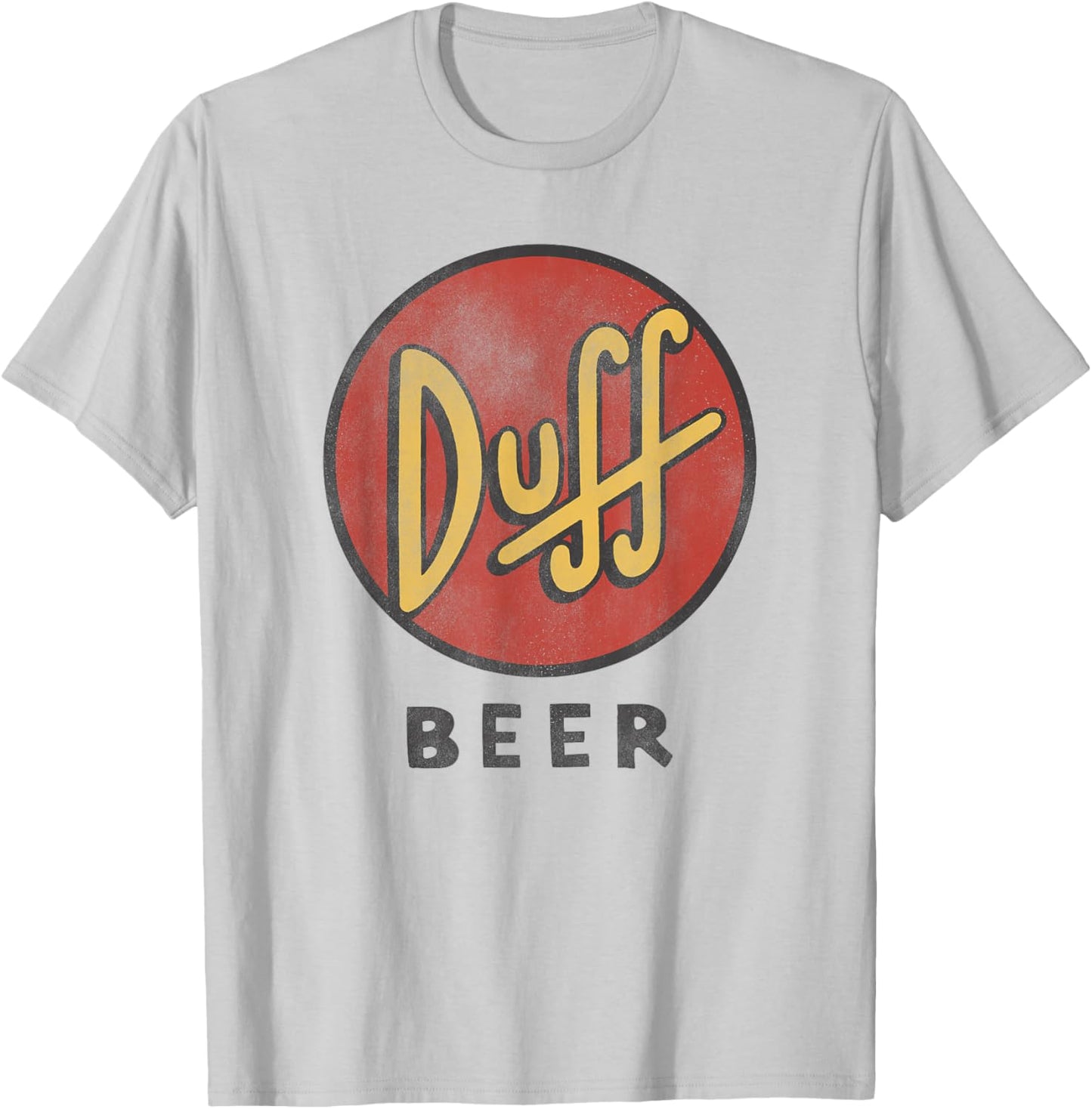 The Simpsons Duff Beer Circle Logo V1 T-Shirt - T-Shirt | Ash