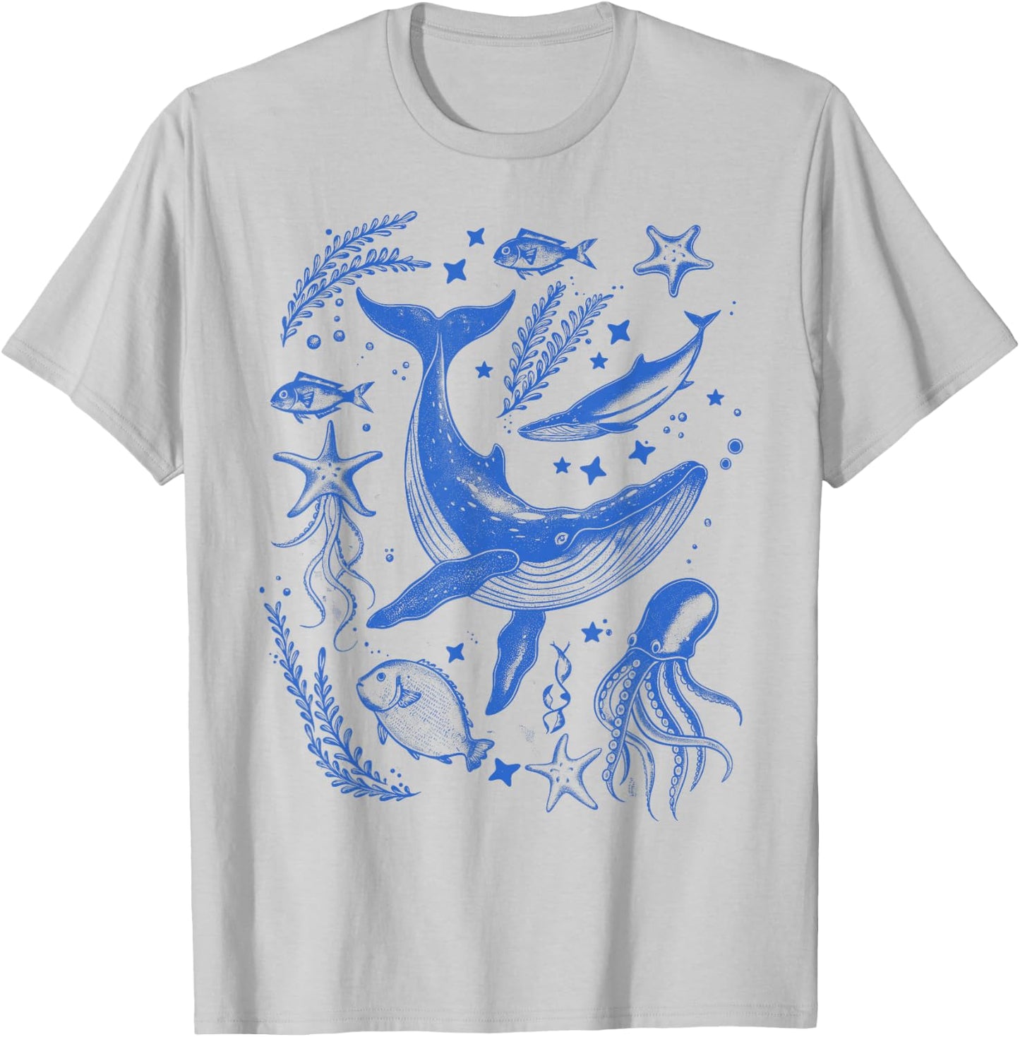 Ocean Marine Life Collection Sea Life lover T-Shirt - T-Shirt | Ash