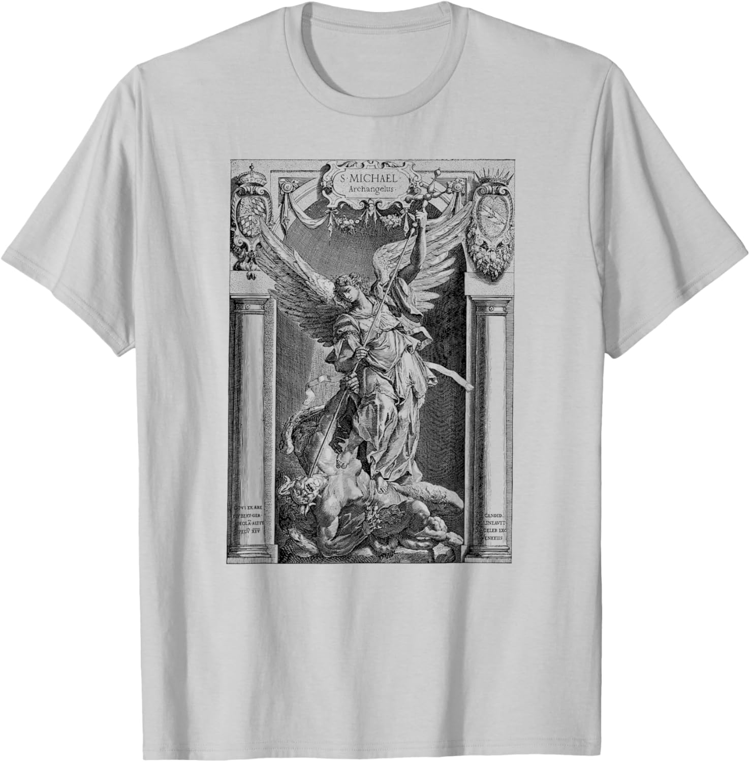 Saint Michael The Archangel T-Shirt - T-Shirt | Ash