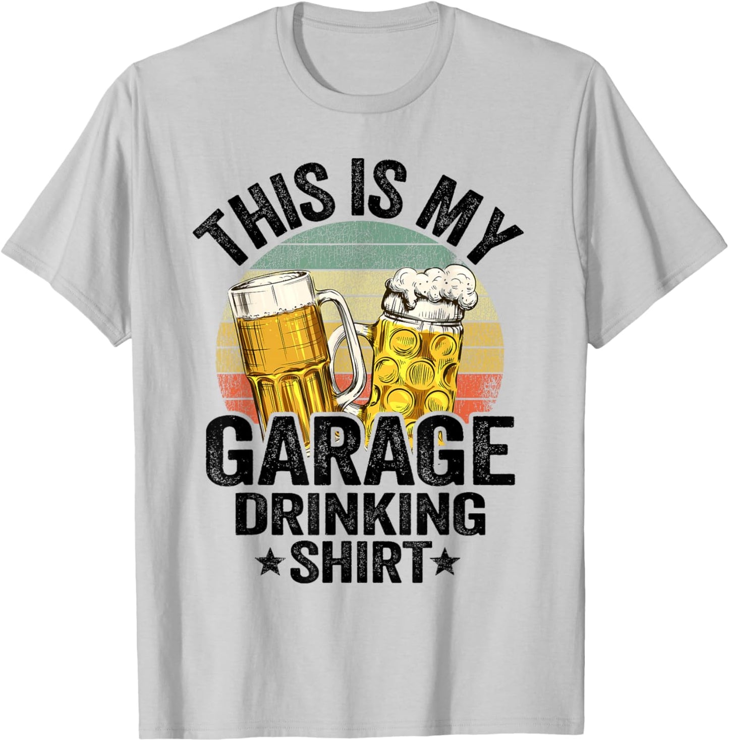 Garage Drinker Dad Vintage Beer This Is My Garage Drinking T-Shirt - T-Shirt | Ash
