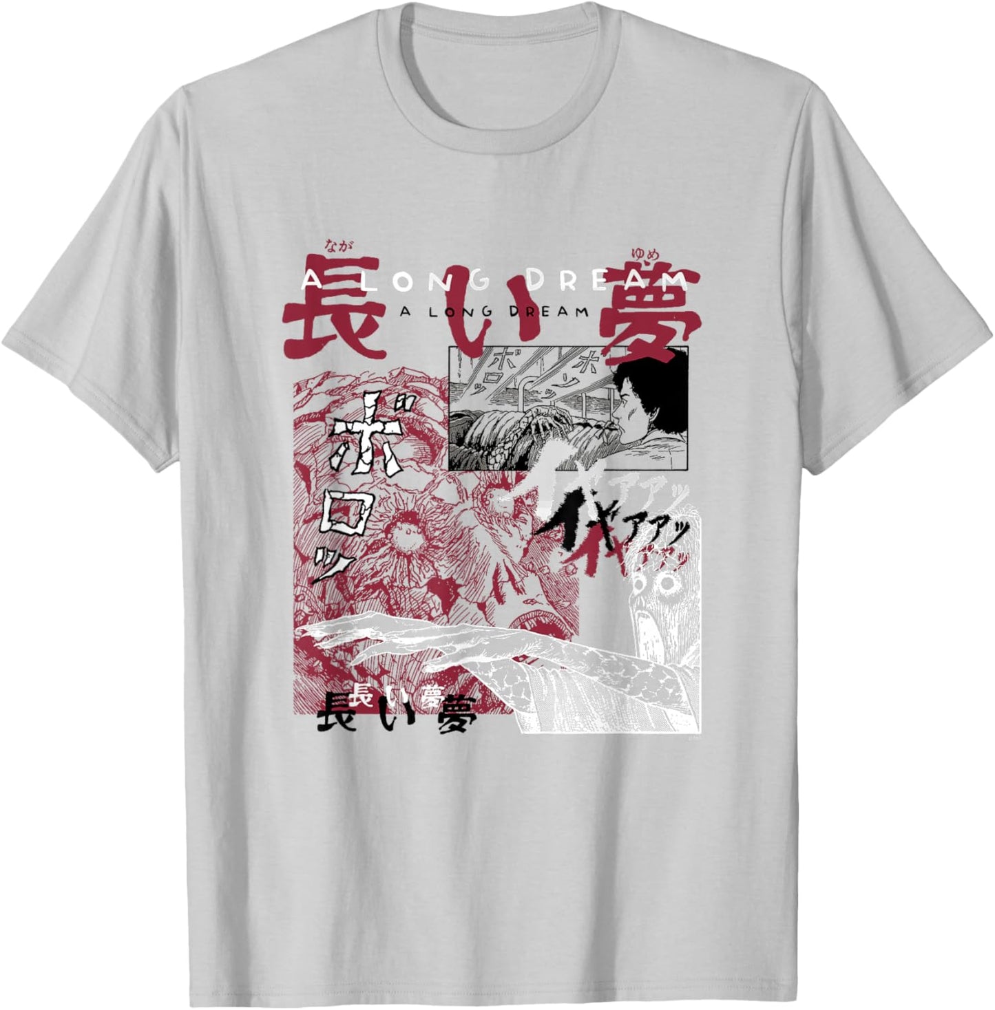 Junji Ito A Long Dream Curated Clutter T-Shirt - T-Shirt | Ash
