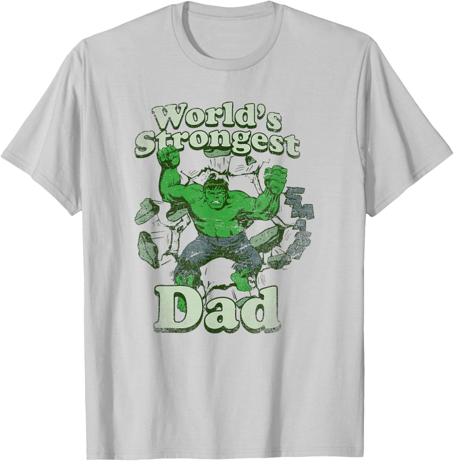 Marvel Father's Day Hulk World's Strongest Dad T-Shirt - T-Shirt | Ash