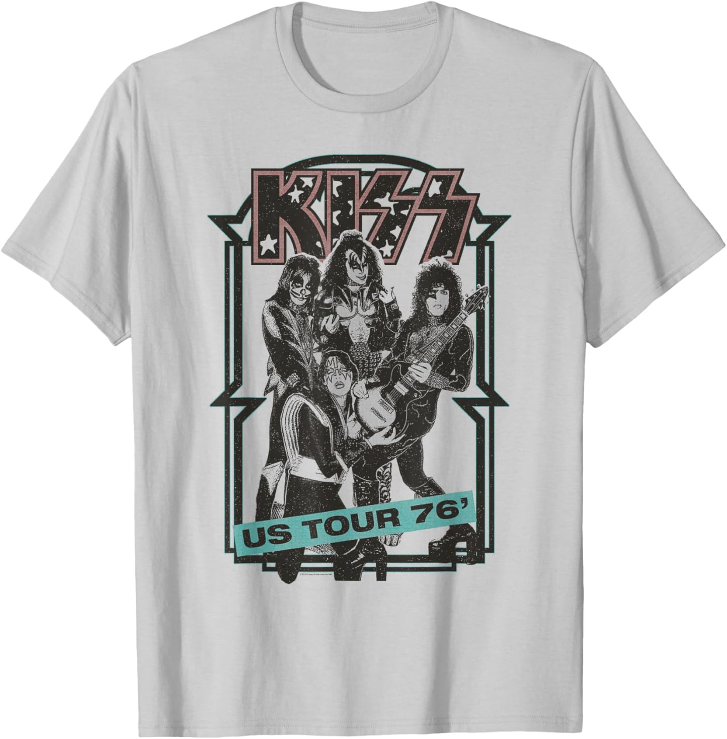 KISS - US Tour 1976 T-Shirt - T-Shirt | Ash