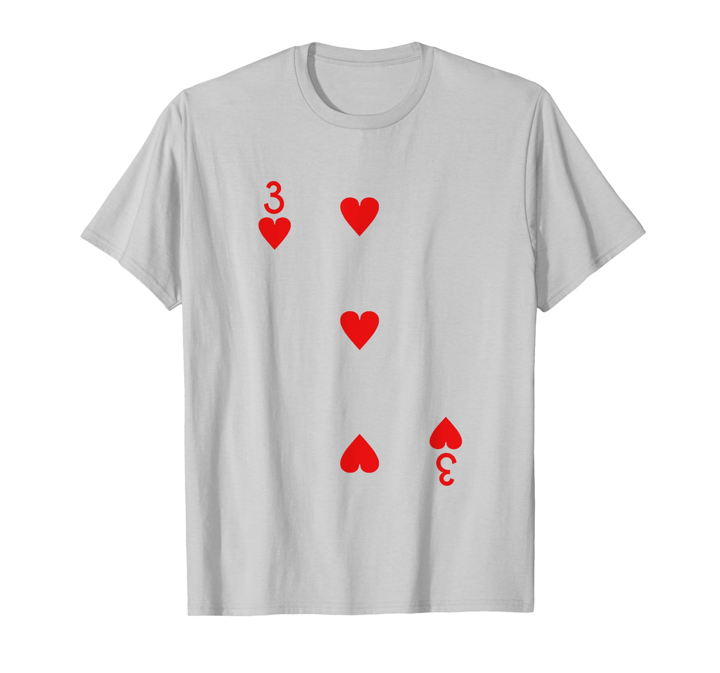 Three Of Hearts Deck Of Cards Playing Cards Halloween Poker T-Shirt