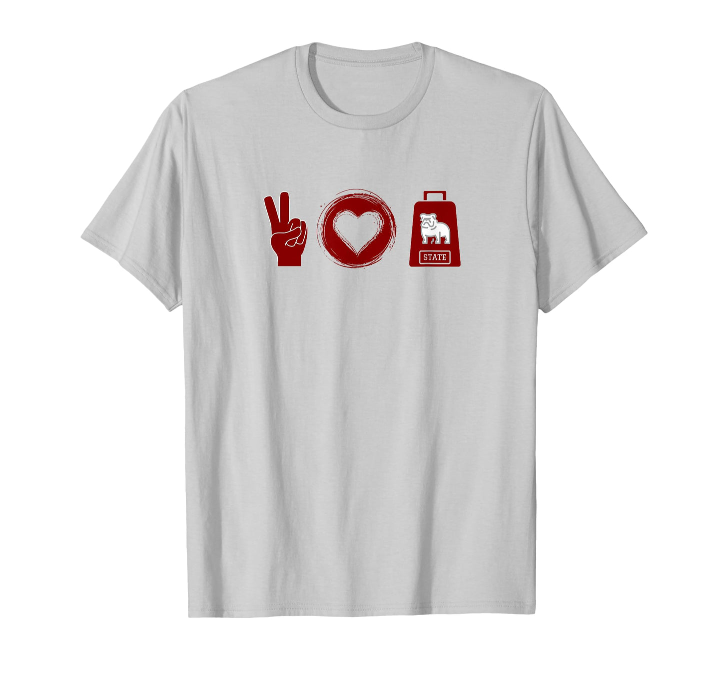 Peace, Love, Cowbell Mississippi Game Day T-Shirt
