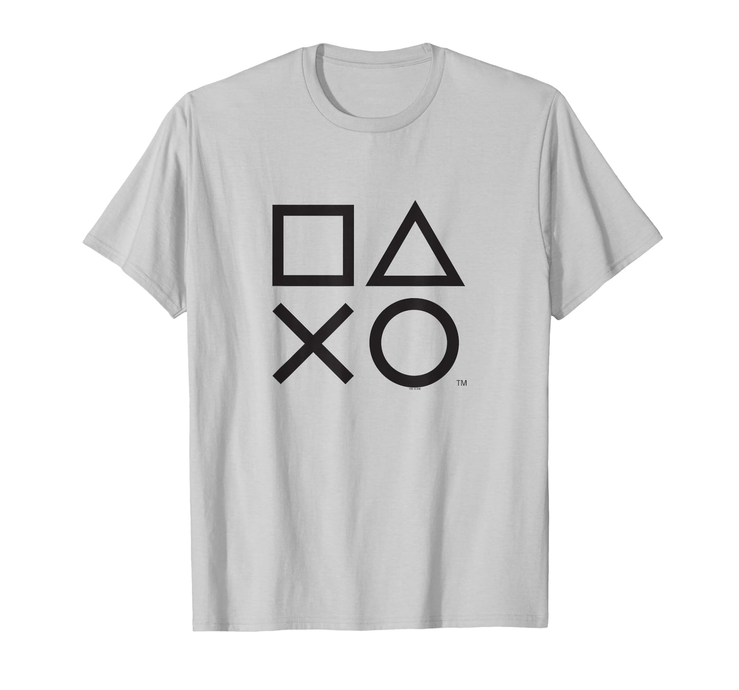 PlayStation PS5 Gamer Controller Icons in Classic Black T-Shirt