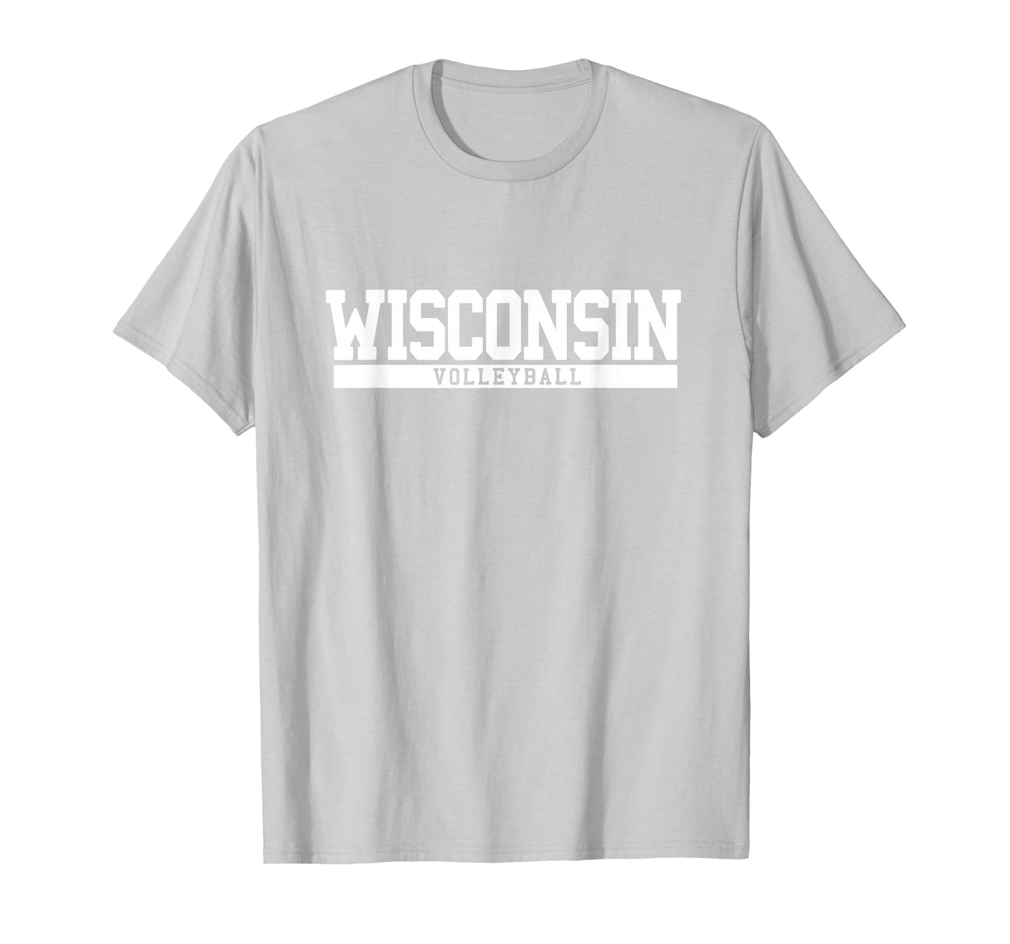 Wisconsin Volleyball T-Shirts Unisex-Adults Red Small Classic Fit Short Sleeve Modern Classic Fit T-Shirt Volleyball T-Shirts