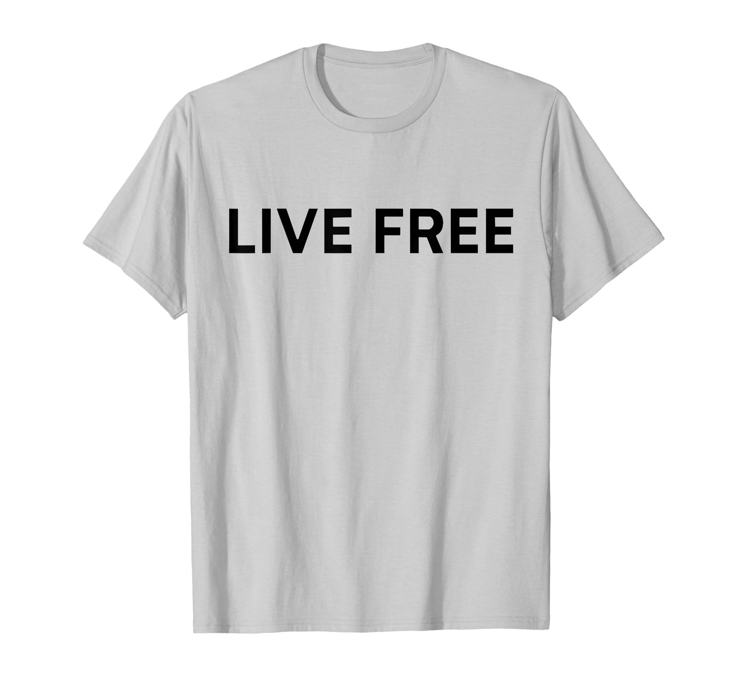 Live Free Christian Conservative Black and White Quote T-Shirt