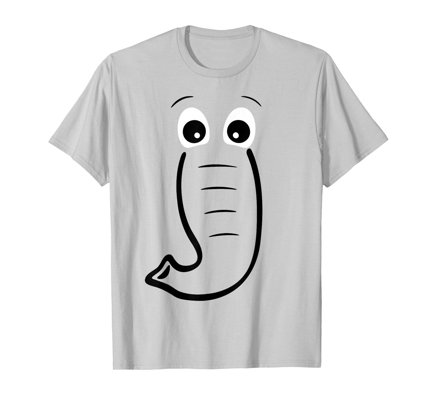 Elephant Face, Cartoon Style, Easy Halloween Costume T-Shirt