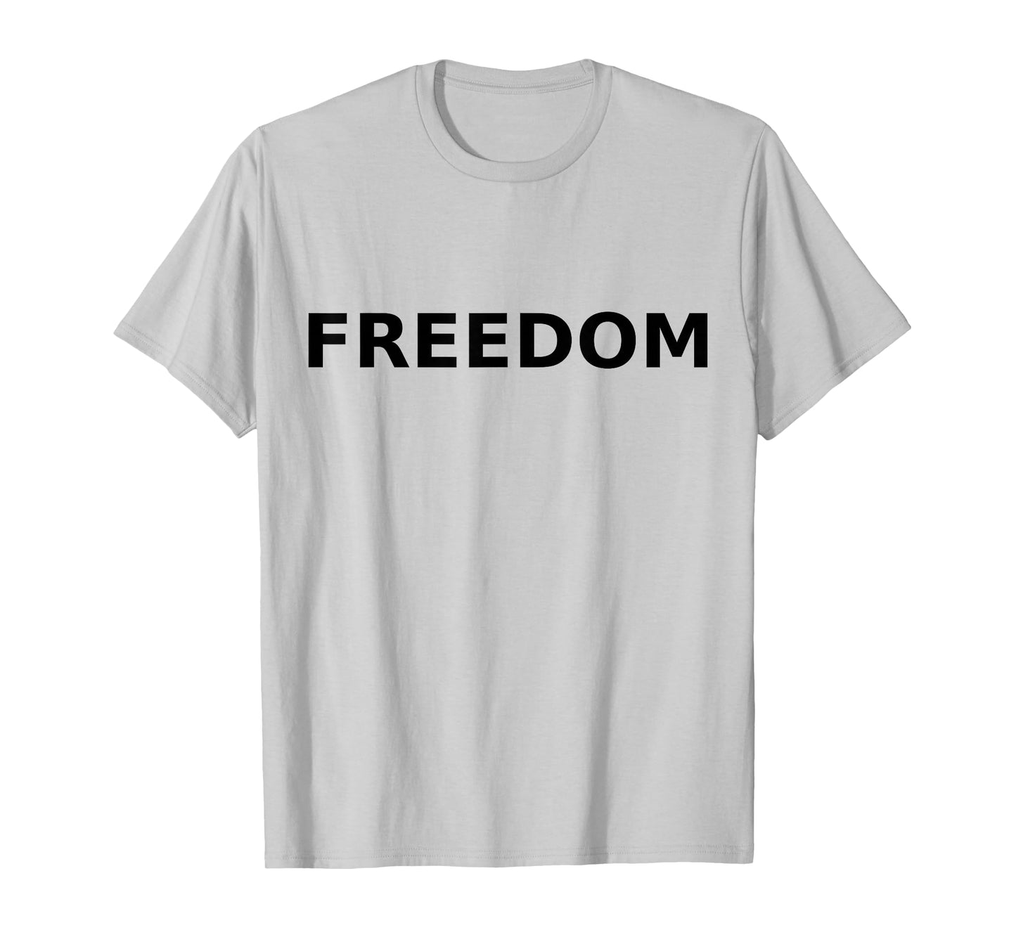 Freedom Black Text Minimalist Design,Bold Typography Graphic T-Shirt