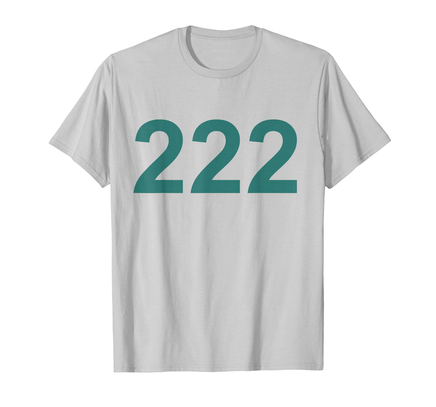 Creative 222 Designs Costume Ideas Co. Number 222 in Green Font on Light Background Fun Halloween T-Shirt